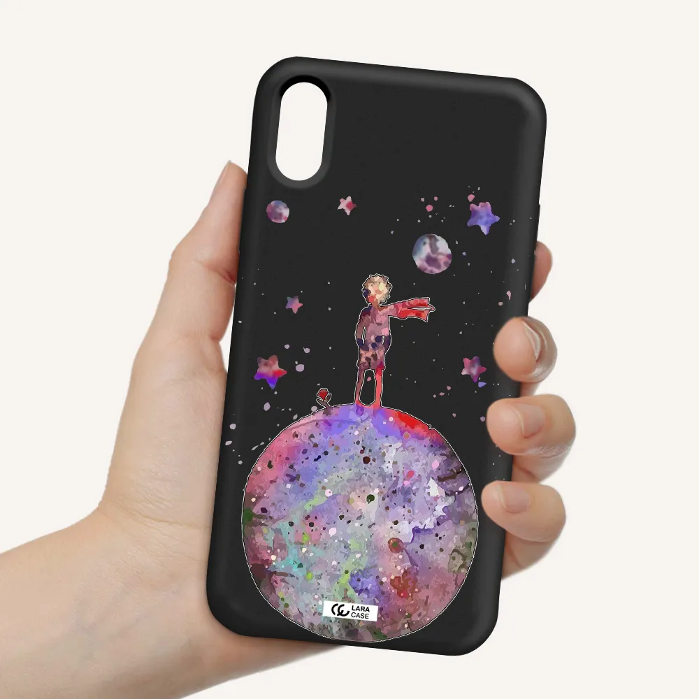 Little Prince Night Apple iPhone X Silicone black Case