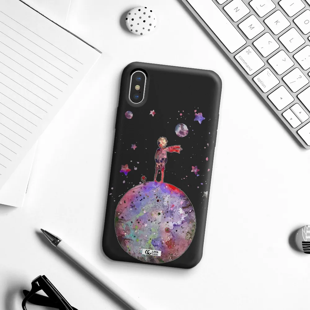 Little Prince Night Apple iPhone X Silicone black Case