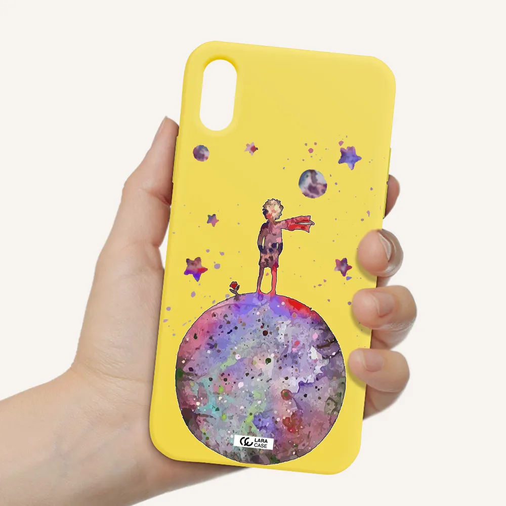 Little Prince Night Apple iPhone X Silicone canary yellow Case