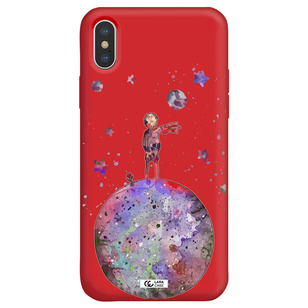 Little Prince Night Apple iPhone X Silicone Imperial Red Case