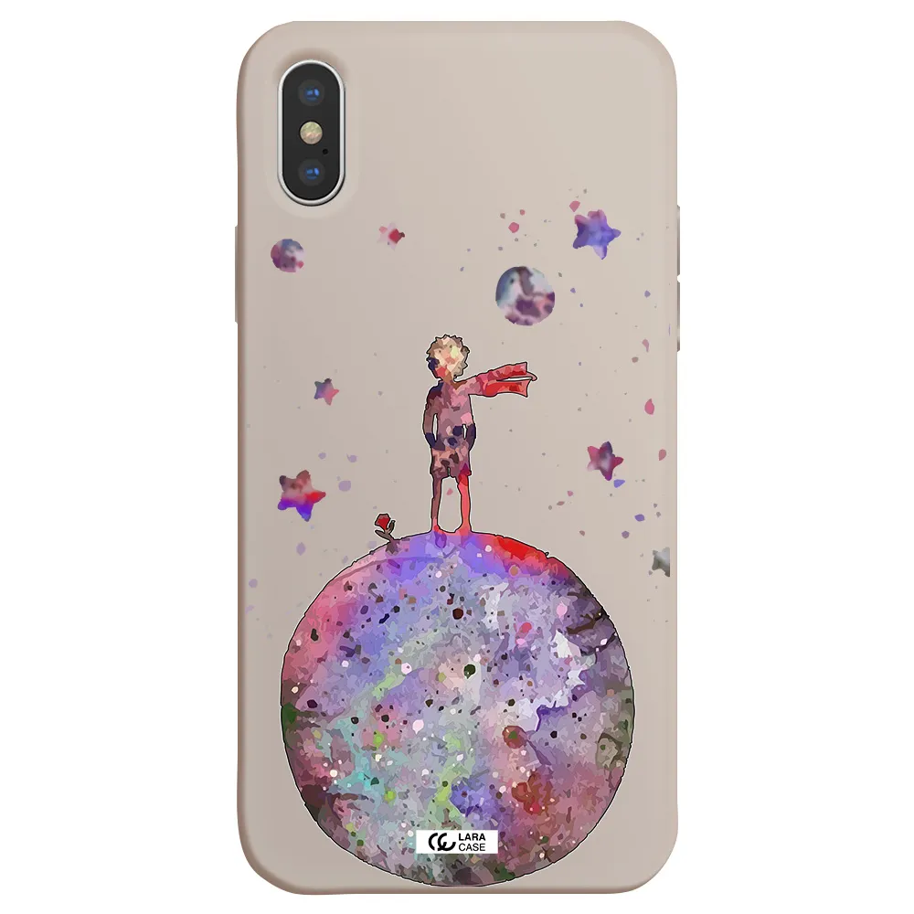 Little Prince Night Apple iPhone X Silicone Stone Case