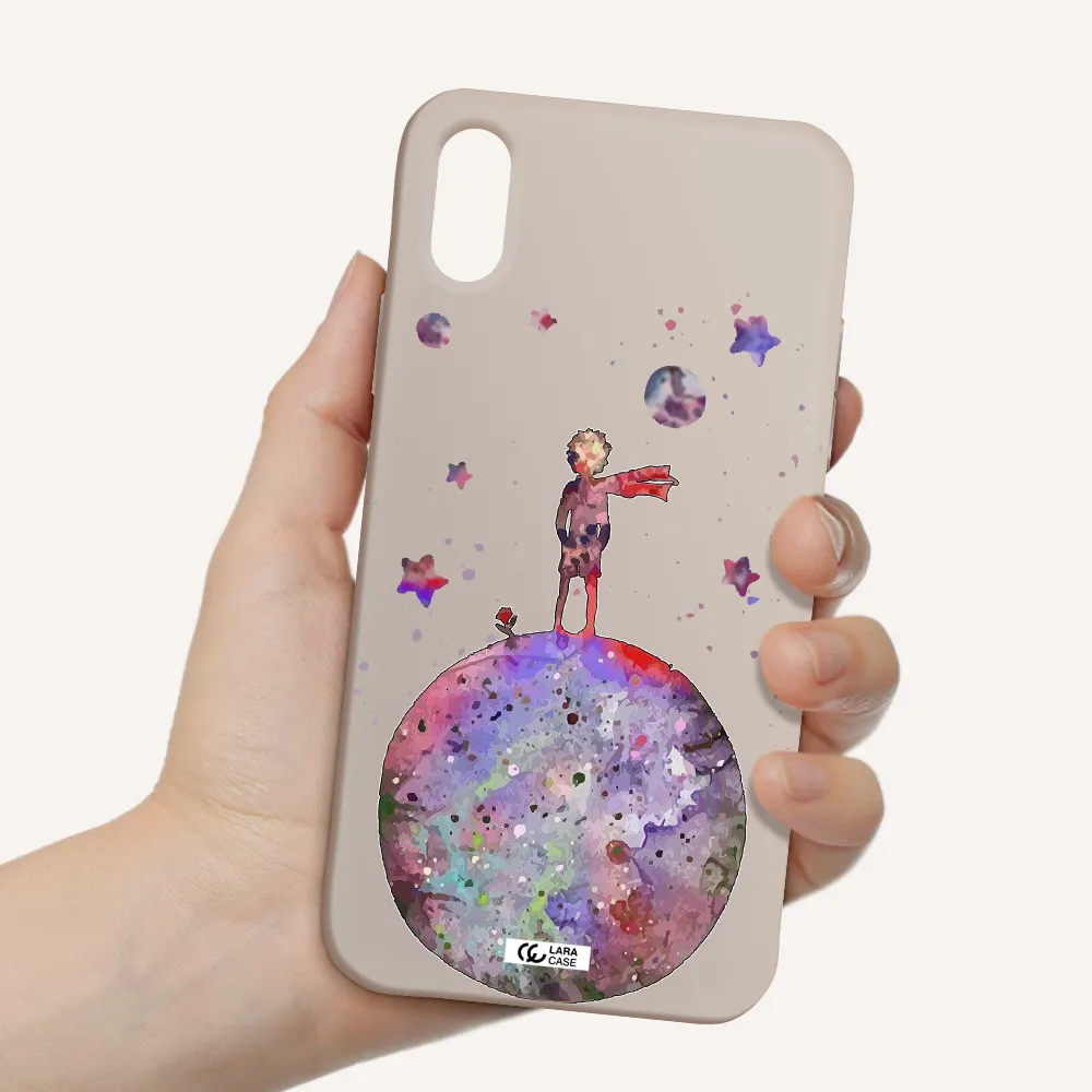 Little Prince Night Apple iPhone X Silicone Stone Case