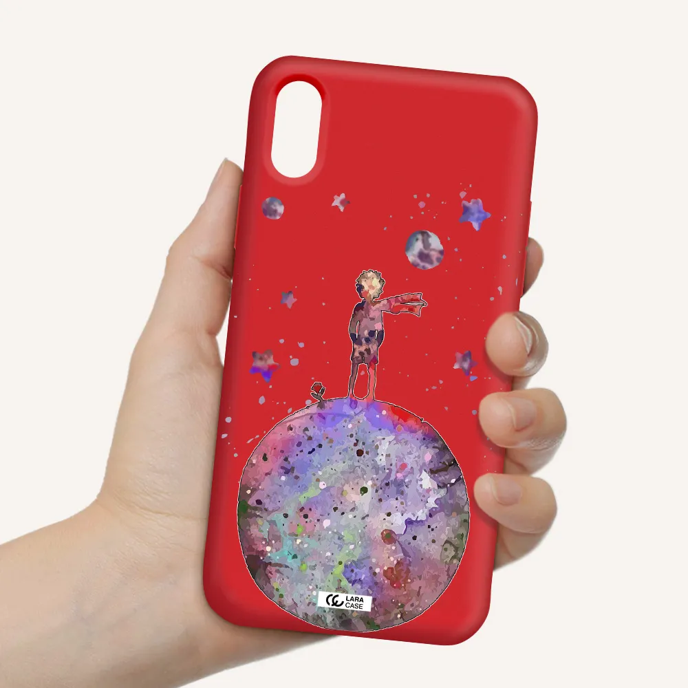 Little Prince Night Apple iPhone XS Silicone Imperial Red Case