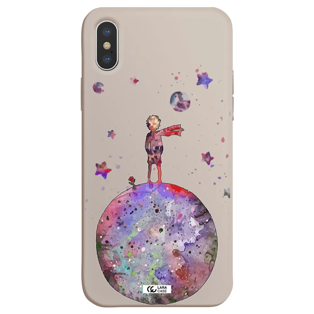 Little Prince Night Apple iPhone XS Silicone Stone Case