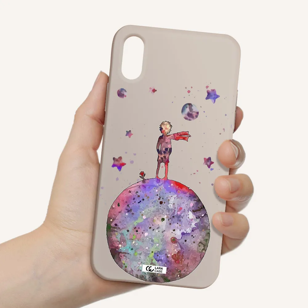 Little Prince Night Apple iPhone XS Silicone Stone Case