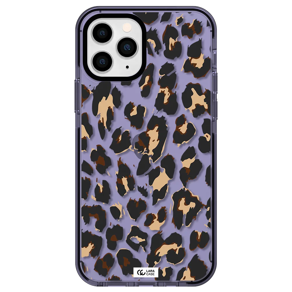 Leopard Print Apple iPhone 11 pro max impact Lilac Case