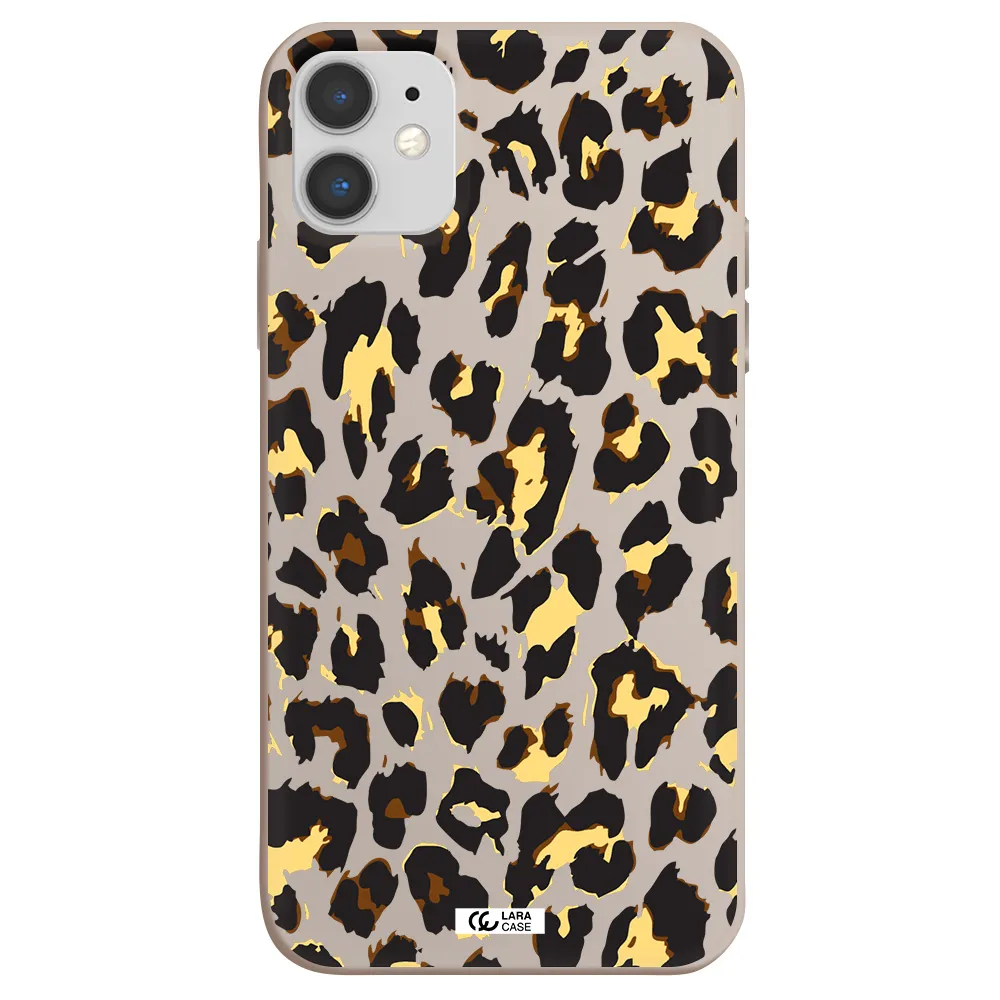 Leopard Print Apple iPhone 11 Silicone Stone Case