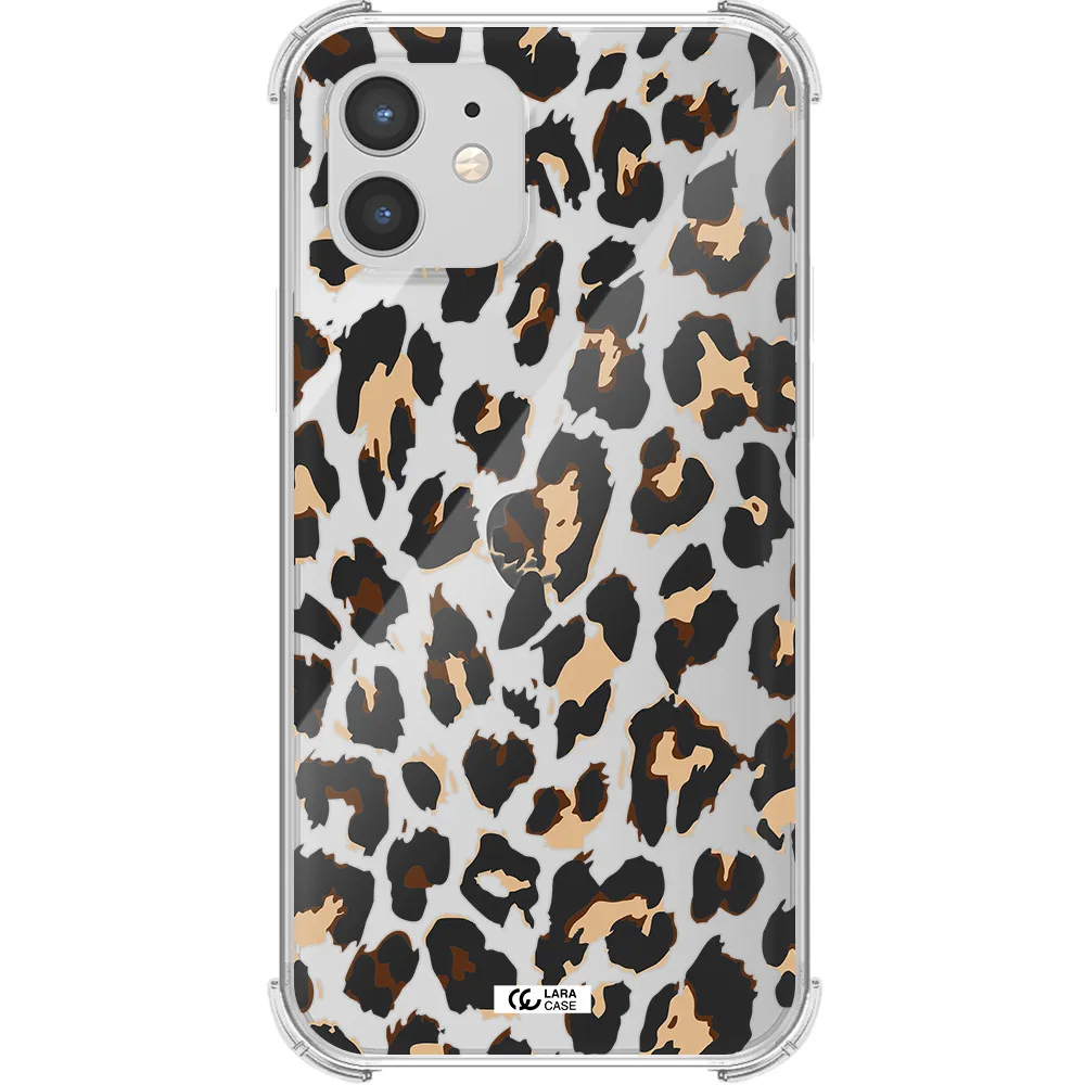 Leopard Print Apple iPhone 12 mini Clear PC Case