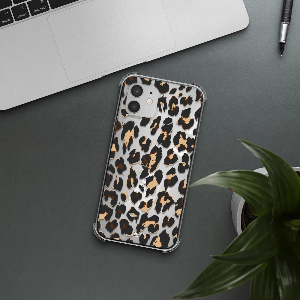 Leopard Print Apple iPhone 12 mini Clear PC Case