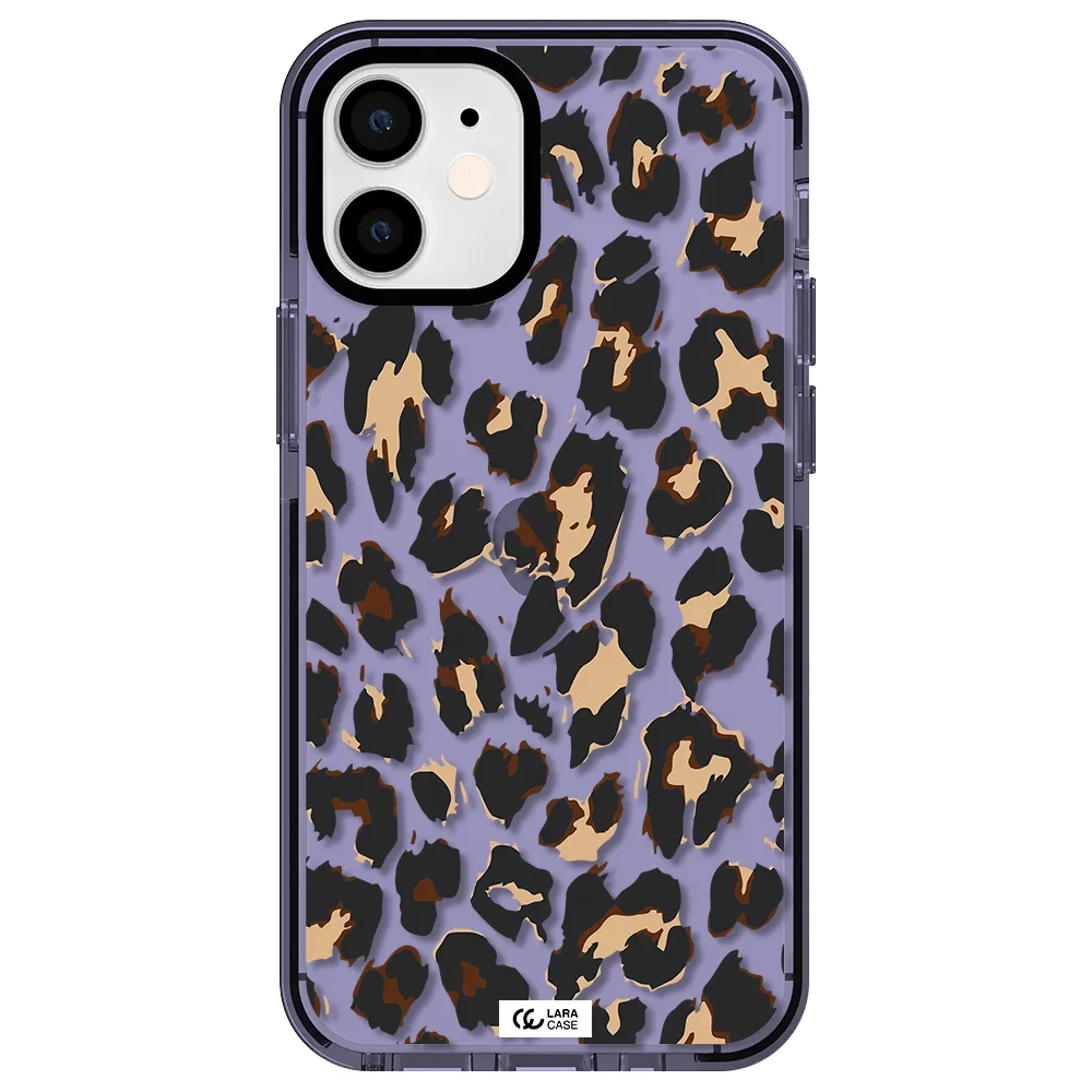 Leopard Print Apple iPhone 12 mini impact Lilac Case