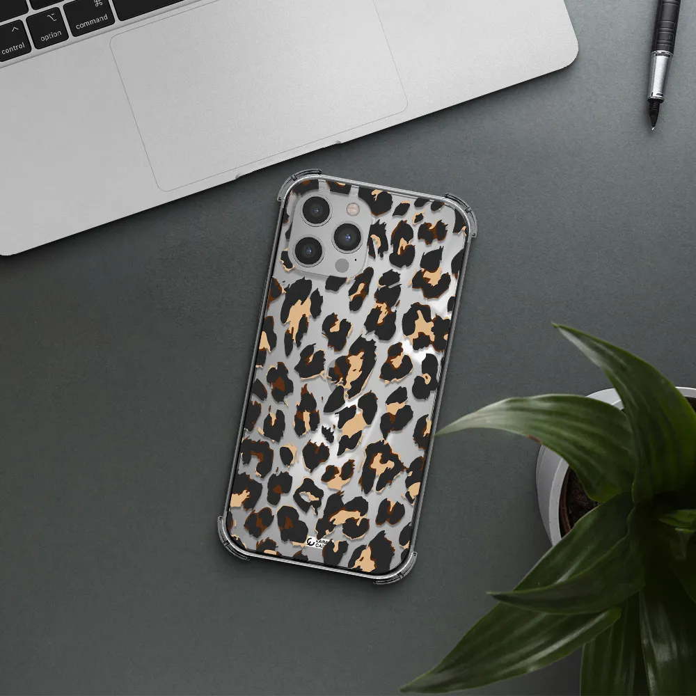 Leopard Print Apple iPhone 12 pro max Clear PC Case