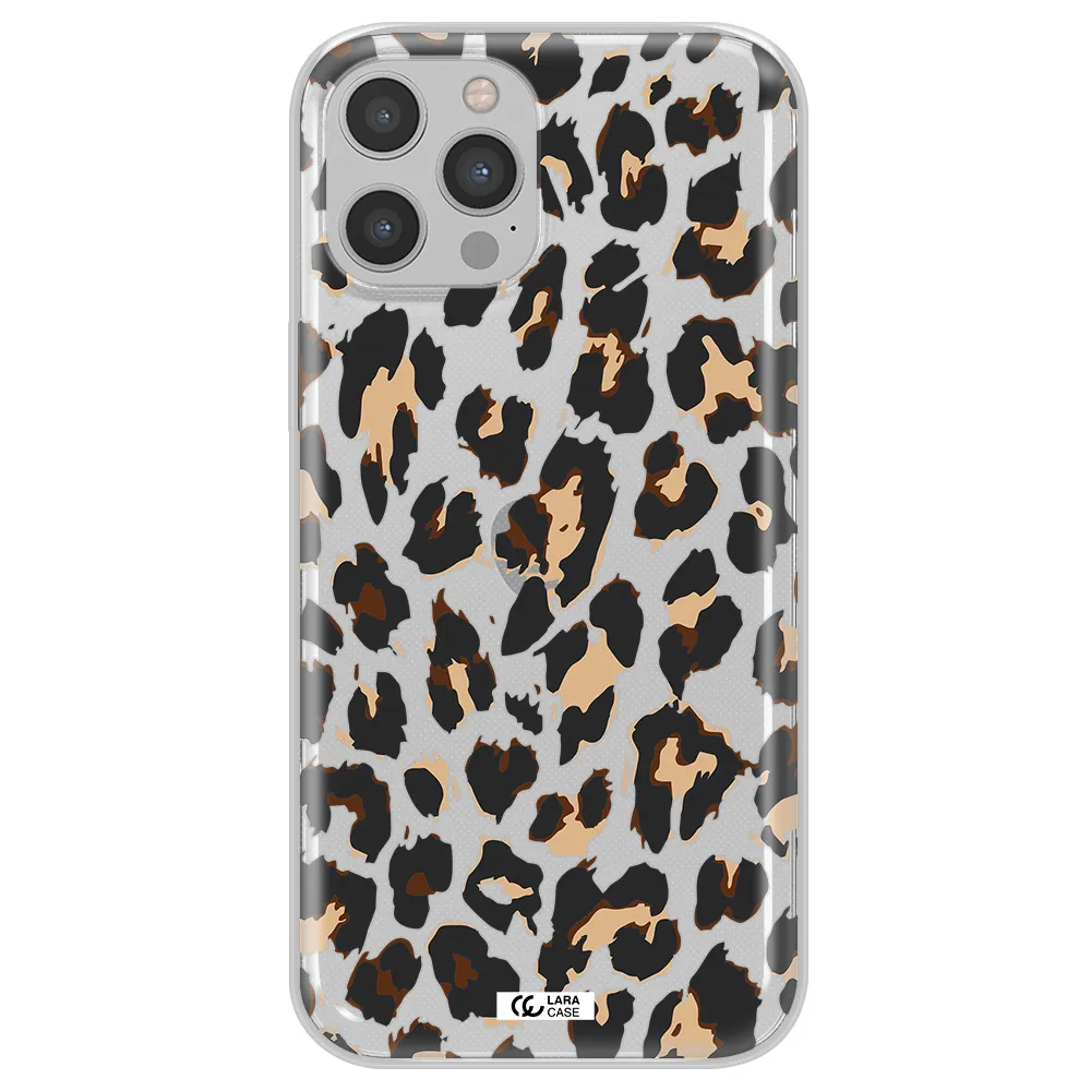 Leopard Print Apple iPhone 12 pro max Clear TPU Case