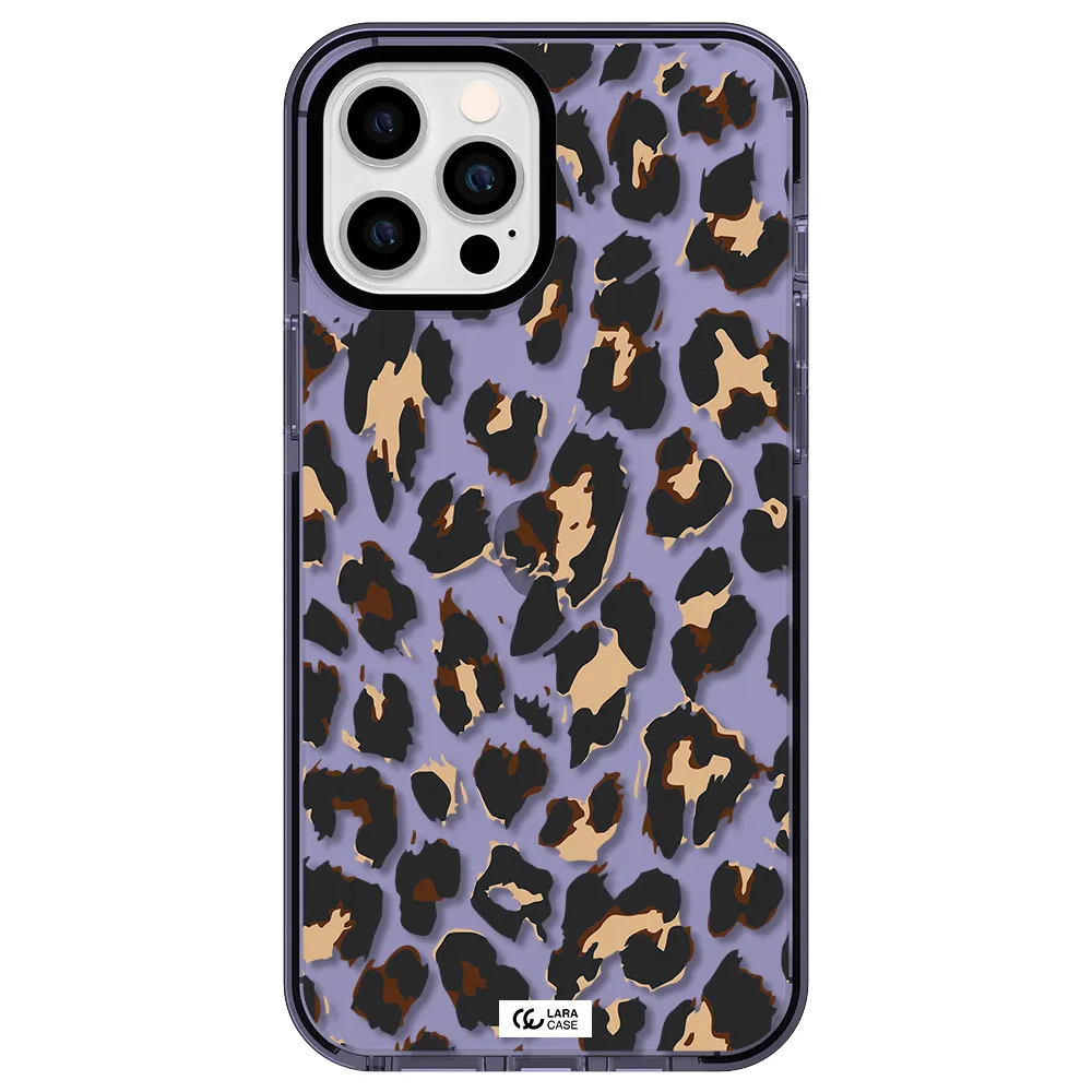 Leopard Print Apple iPhone 12 pro max impact Lilac Case