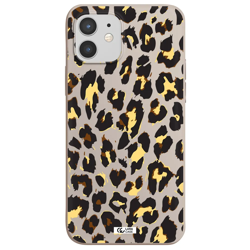 Leopard Print Apple iPhone 12 Silicone Stone Case
