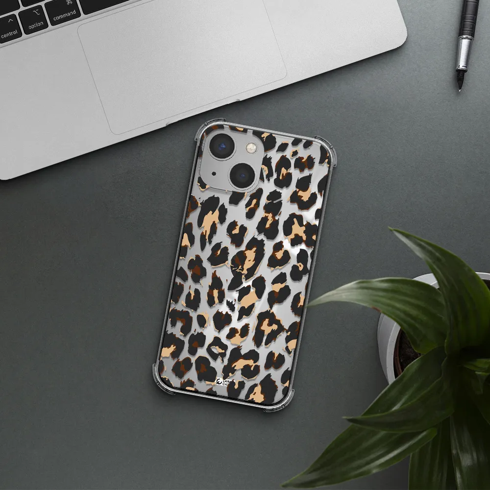 Leopard Print Apple iPhone 13 Clear PC Case