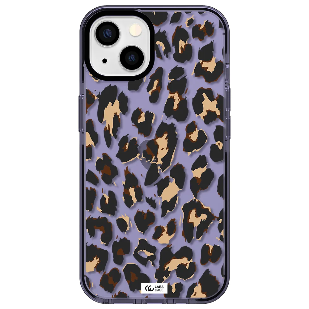 Leopard Print Apple iPhone 13 impact Lilac Case