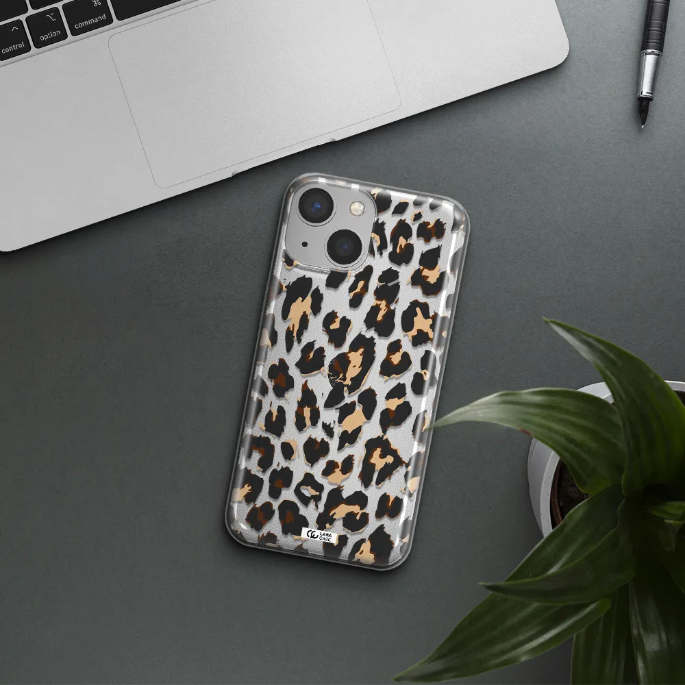 Leopard Print Apple iPhone 13 mini Clear TPU Case