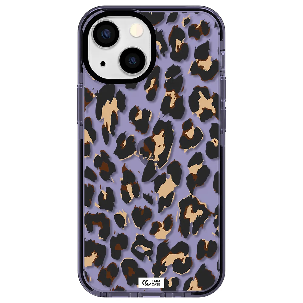 Leopard Print Apple iPhone 13 mini impact Lilac Case