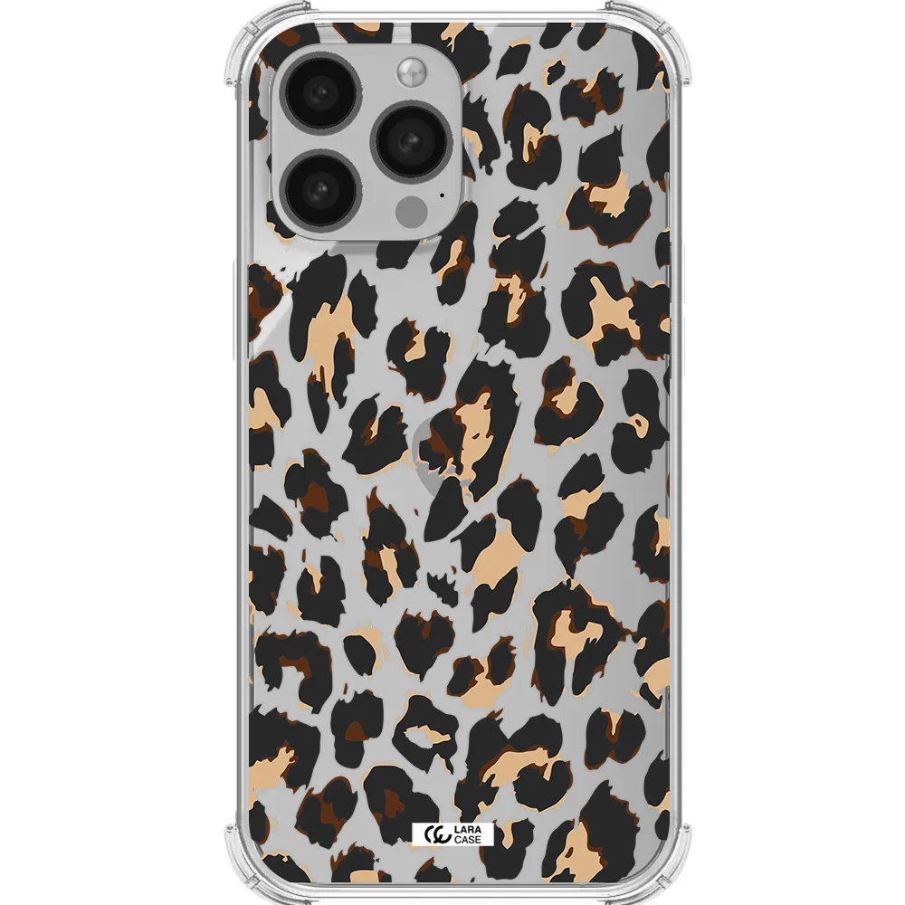 Leopard Print Apple iPhone 13 Pro Clear PC Case