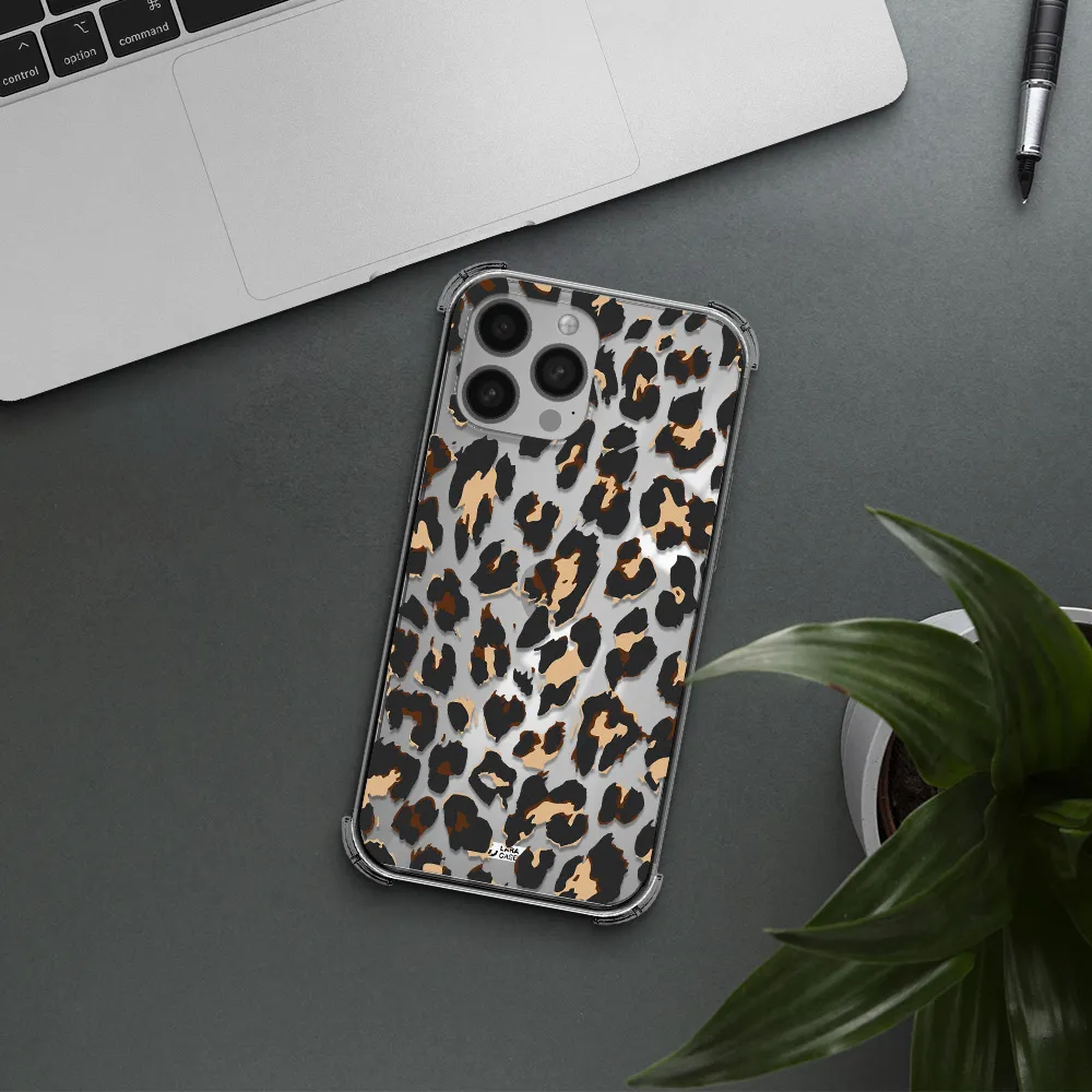 Leopard Print Apple iPhone 13 Pro Clear PC Case