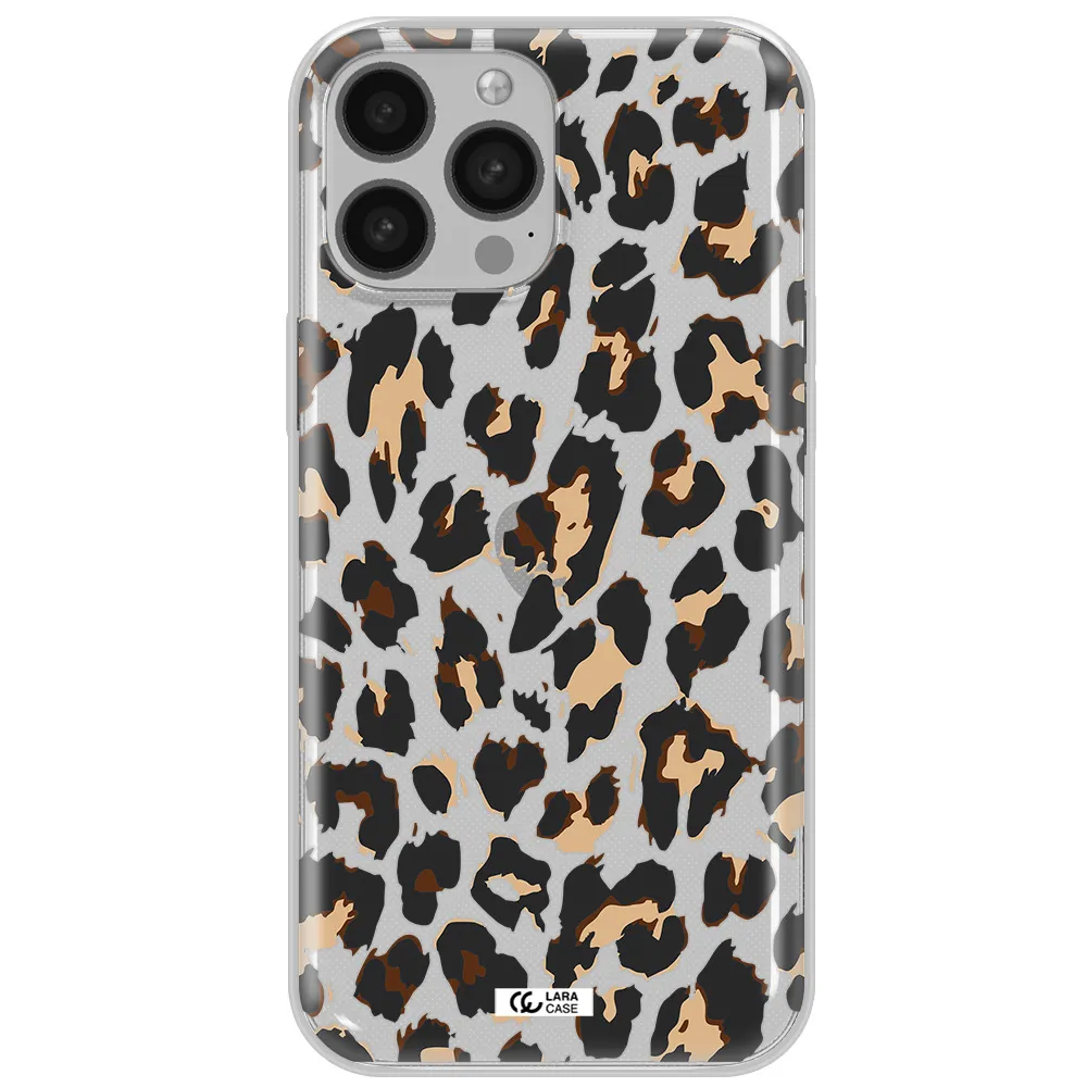 Leopard Print Apple iPhone 13 Pro Clear TPU Case