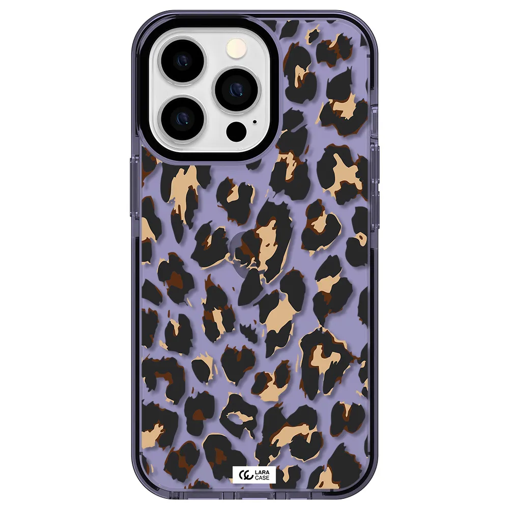 Leopard Print Apple iPhone 13 Pro impact Lilac Case