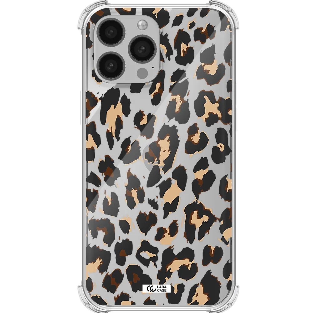 Leopard Print Apple iPhone 13 Pro Max Clear PC Case