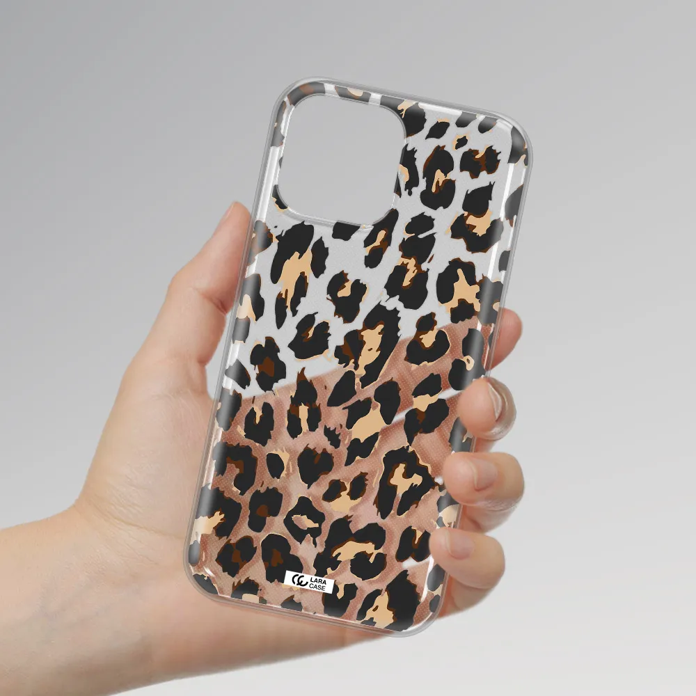 Leopard Print Apple iPhone 13 Pro Max Clear TPU Case