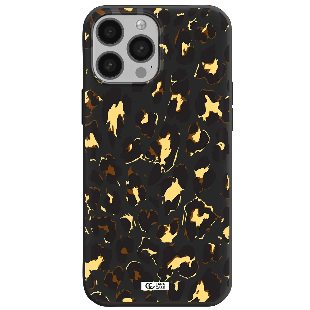 Leopard Print Apple iPhone 13 Pro Max Silicone black Case