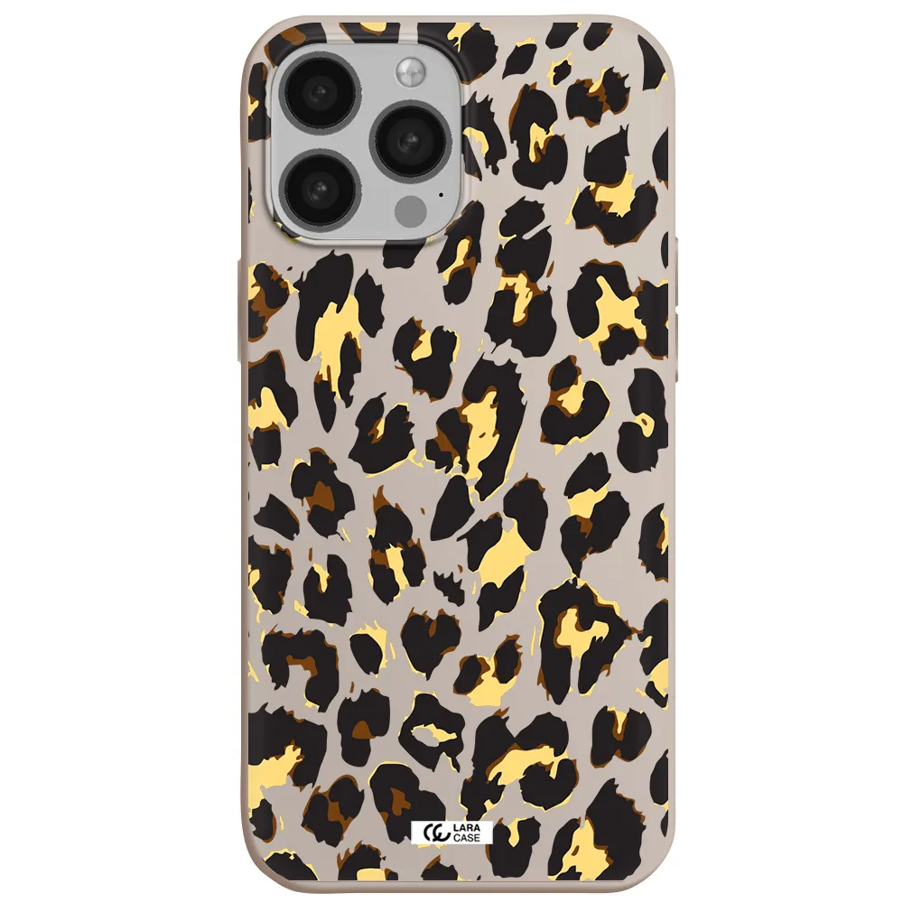 Leopard Print Apple iPhone 13 Pro Max Silicone Stone Case