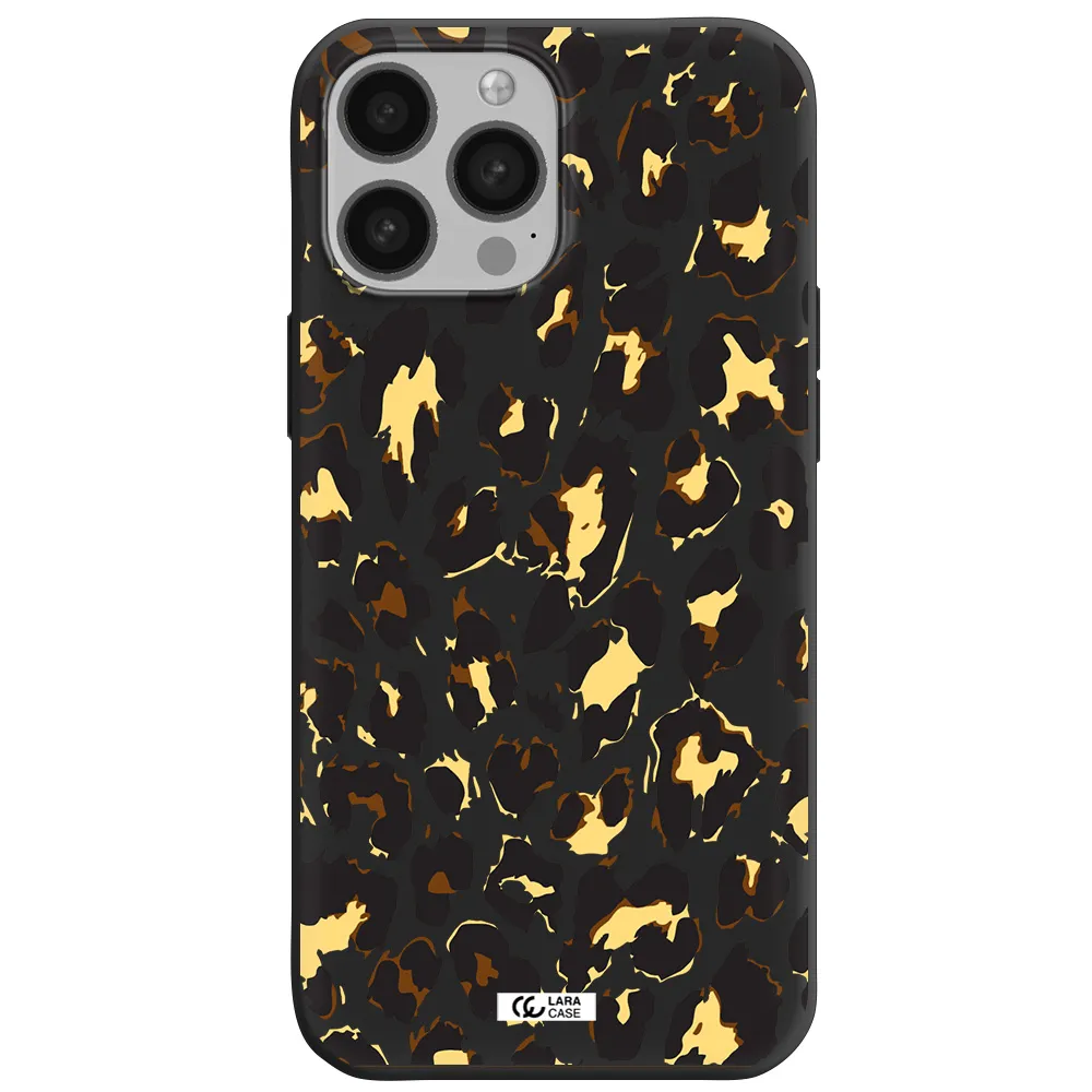 Leopard Print Apple iPhone 13 Pro Silicone black Case