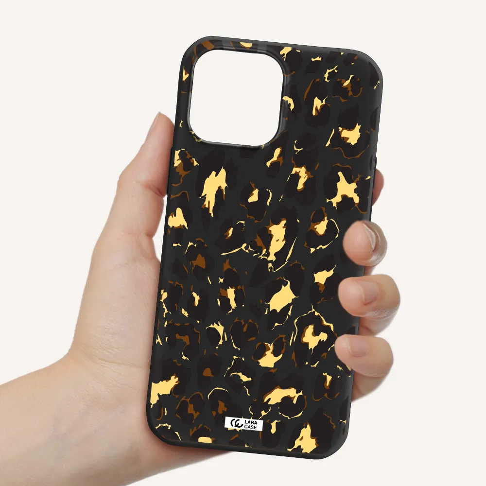 Leopard Print Apple iPhone 13 Pro Silicone black Case