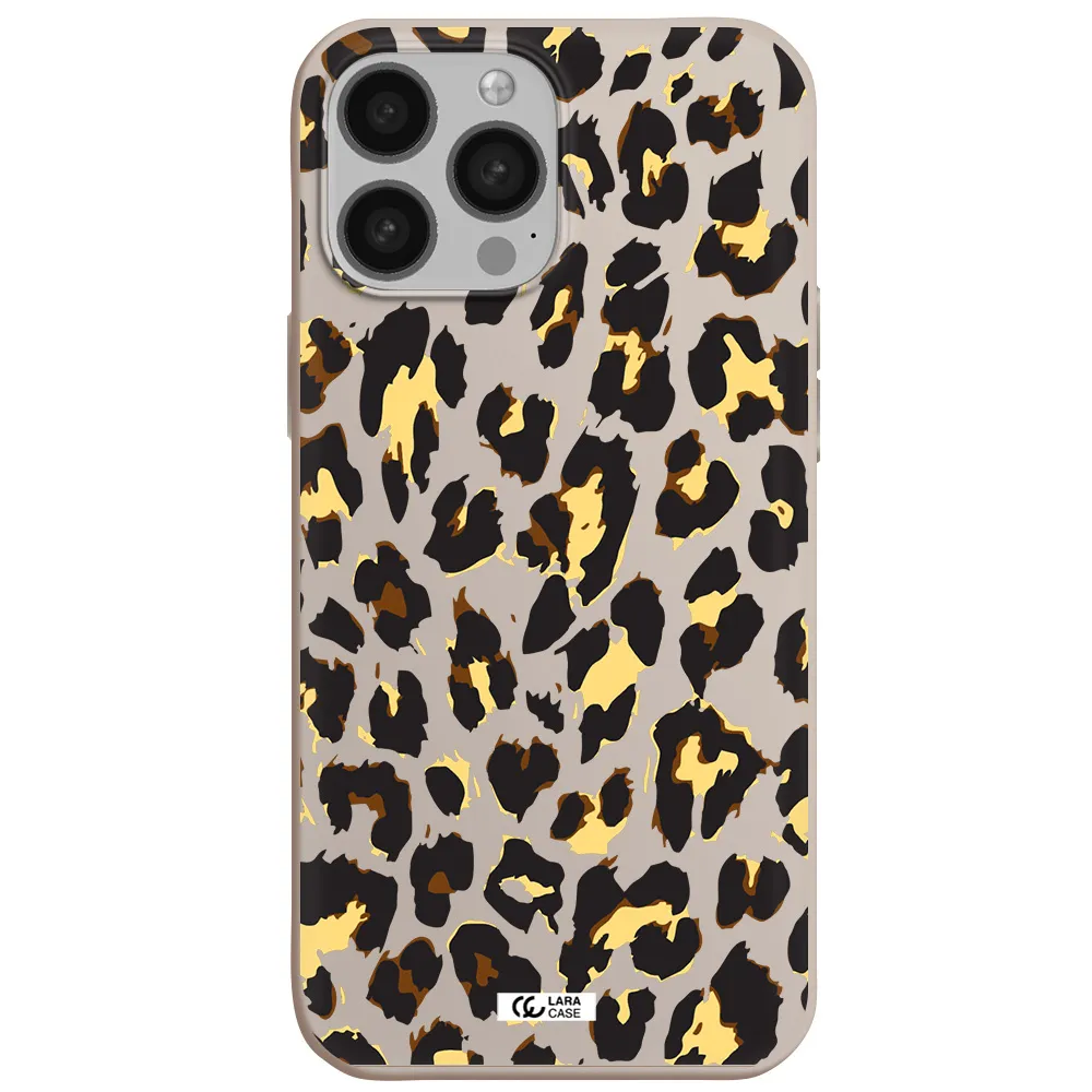 Leopard Print Apple iPhone 13 Pro Silicone Stone Case