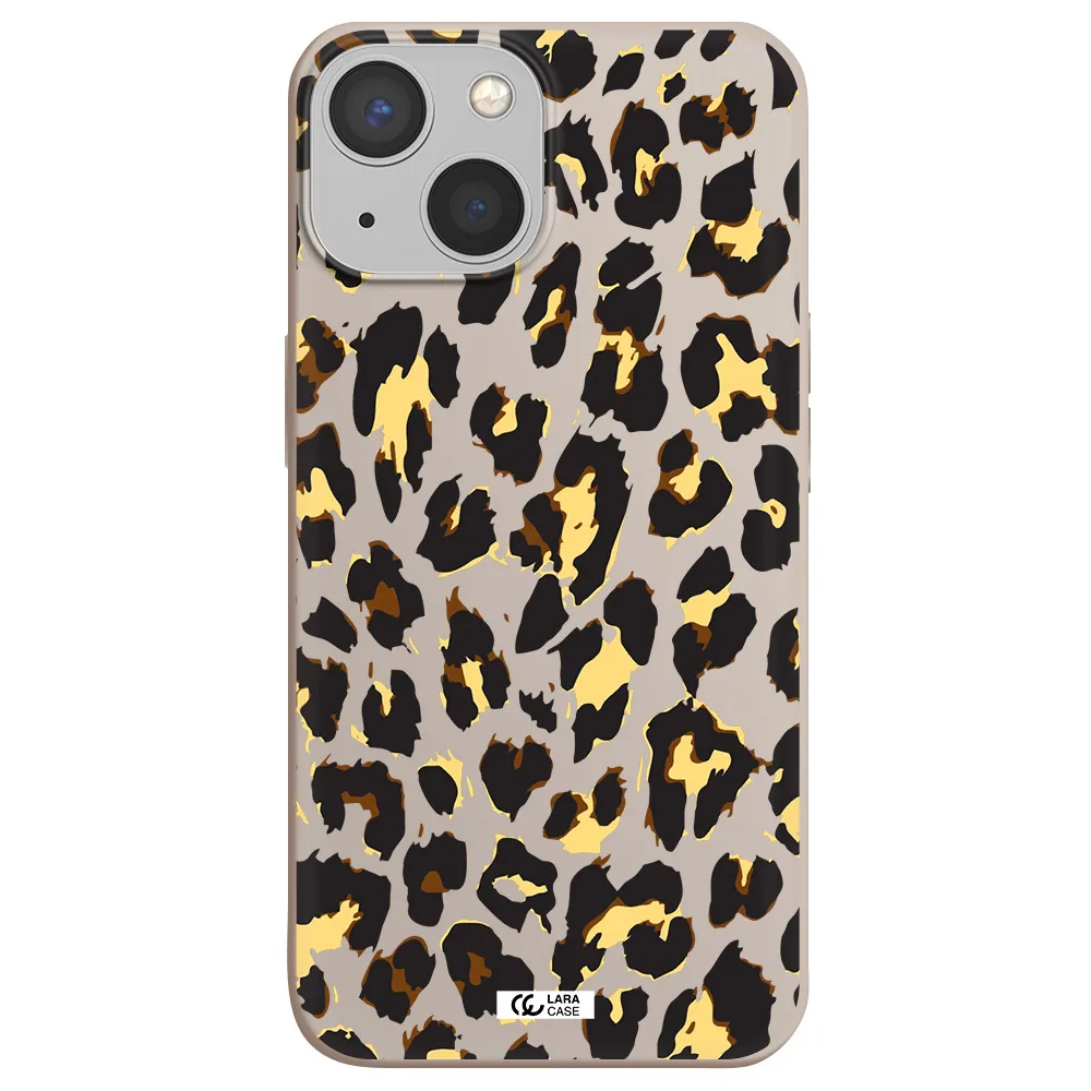 Leopard Print Apple iPhone 13 Silicone Stone Case