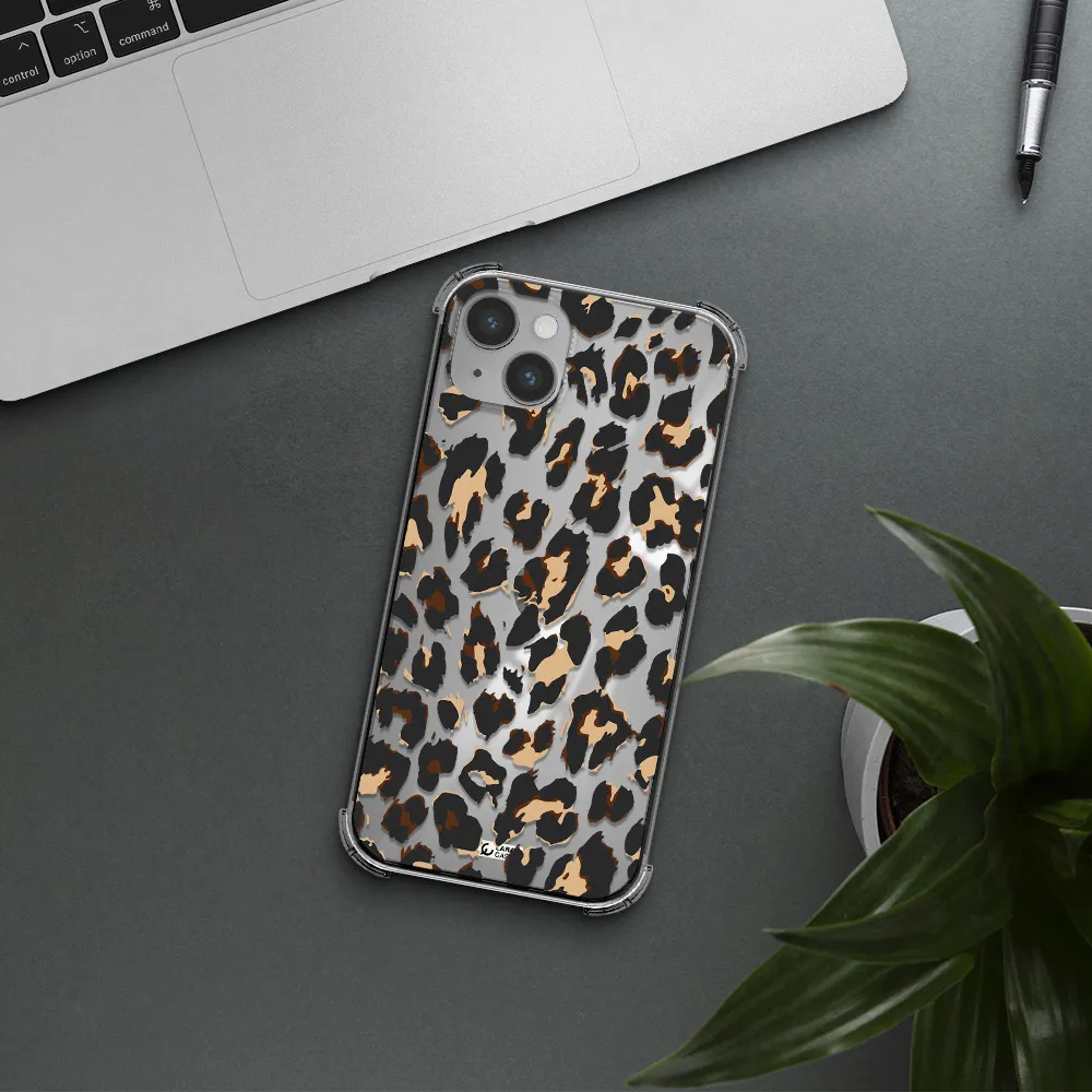 Leopard Print Apple iPhone 14 Clear PC Case