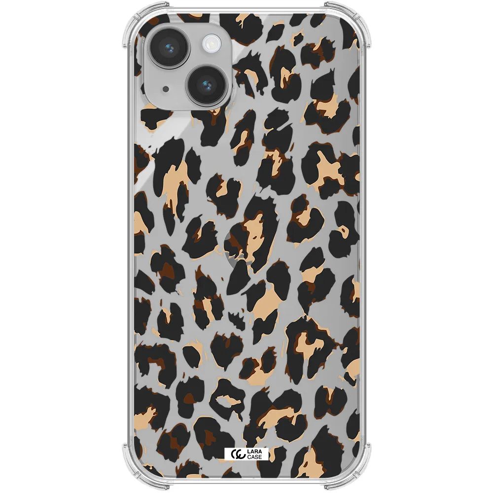 Leopard Print Apple iPhone 14 plus Clear PC Case