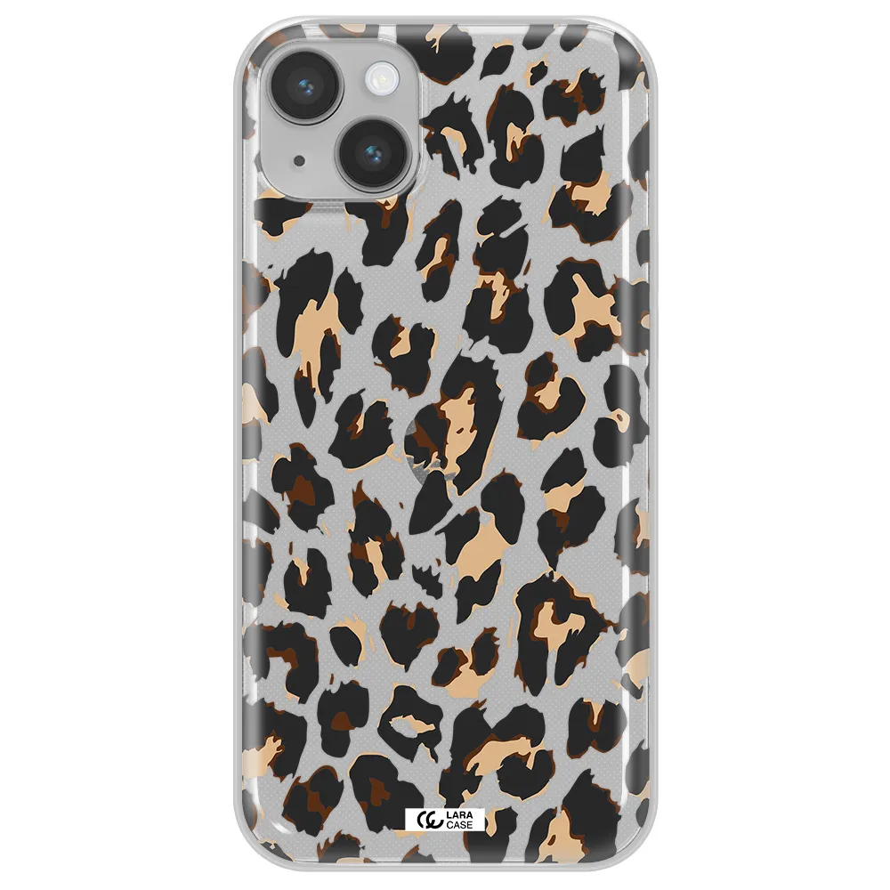 Leopard Print Apple iPhone 14 plus Clear TPU Case
