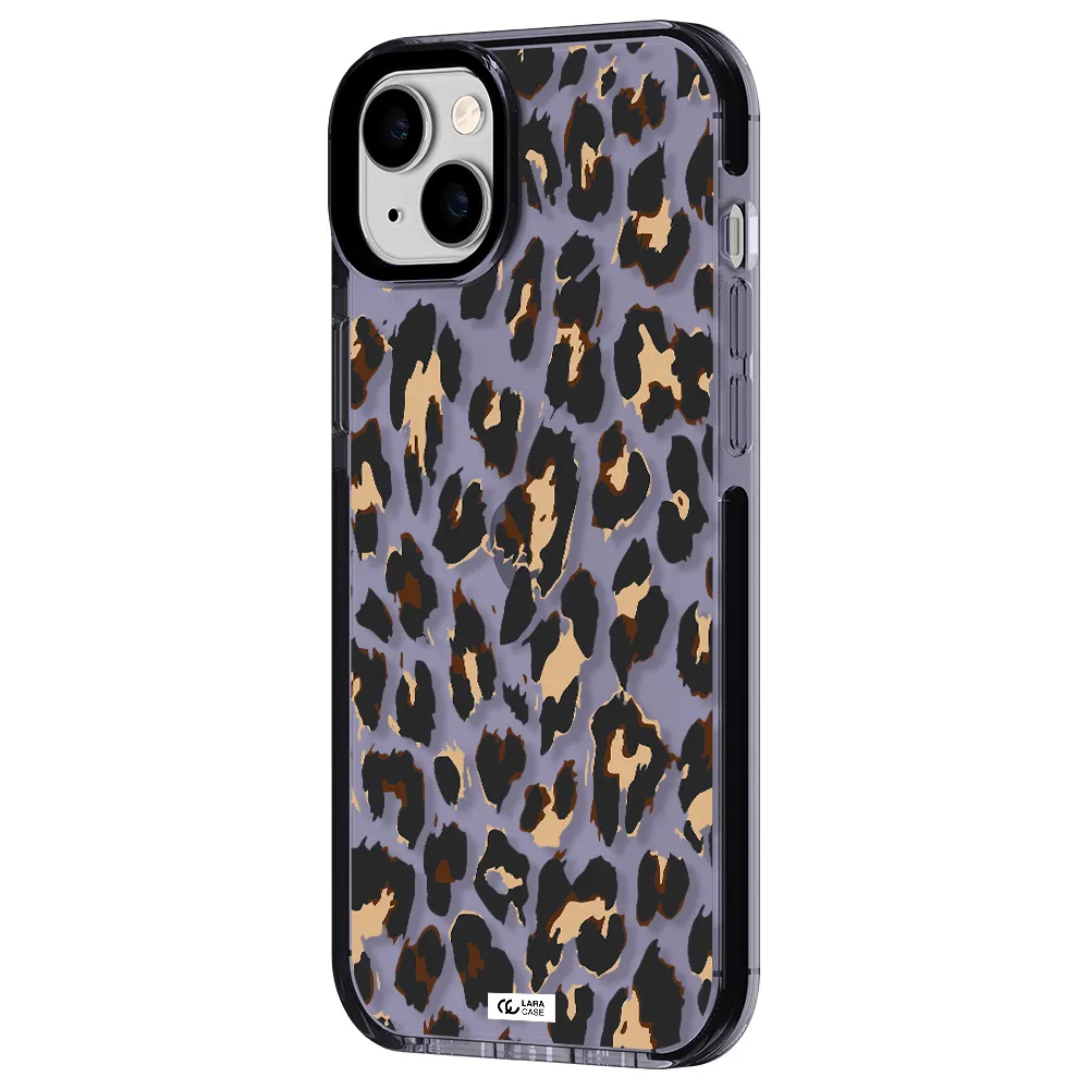 Leopard Print Apple iPhone 14 plus impact Lilac Case