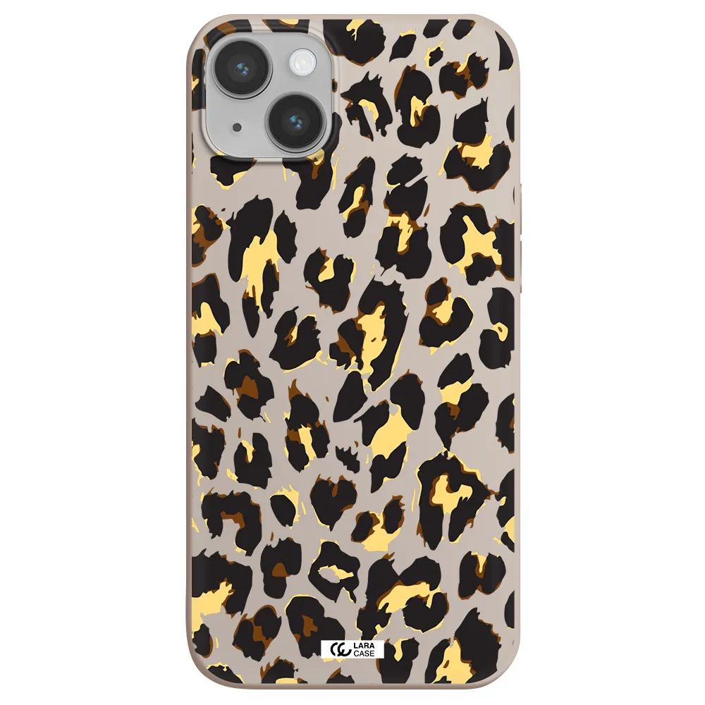 Leopard Print Apple iPhone 14 plus Silicone Stone Case
