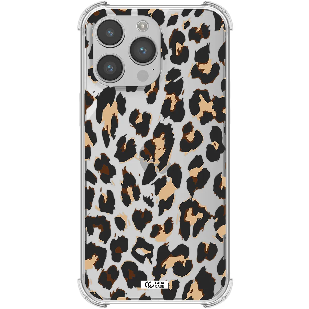 Leopard Print Apple iPhone 14 pro Clear PC Case