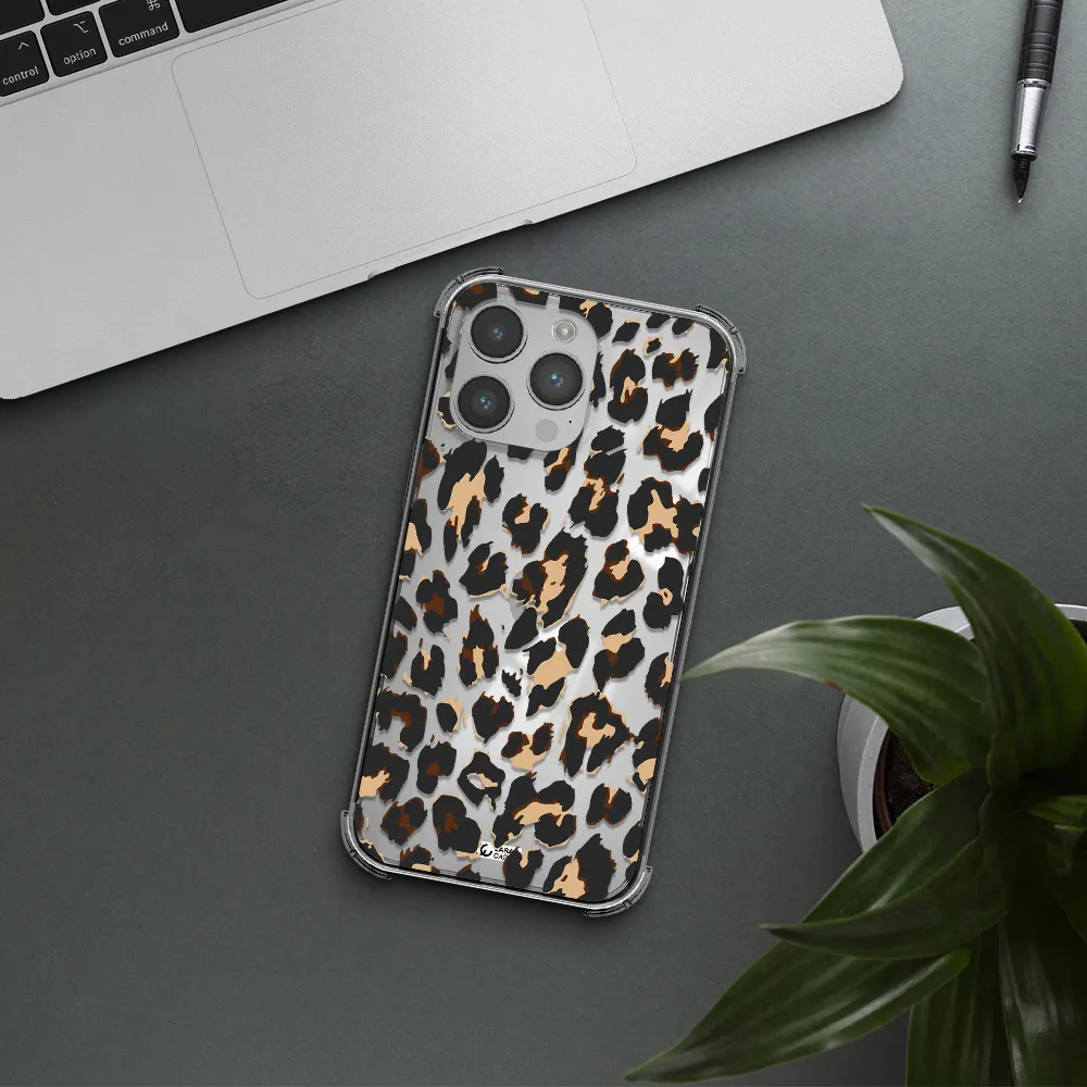 Leopard Print Apple iPhone 14 pro Clear PC Case