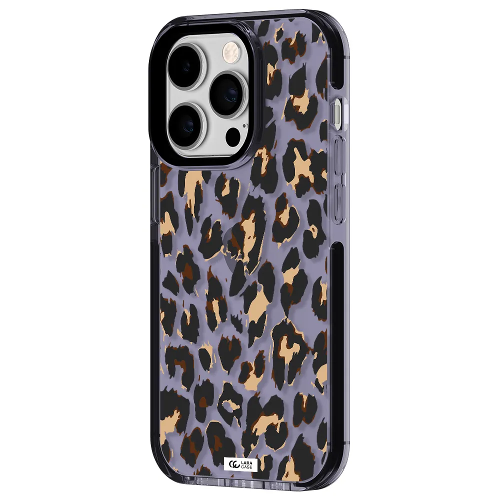 Leopard Print Apple iPhone 14 pro impact Lilac Case
