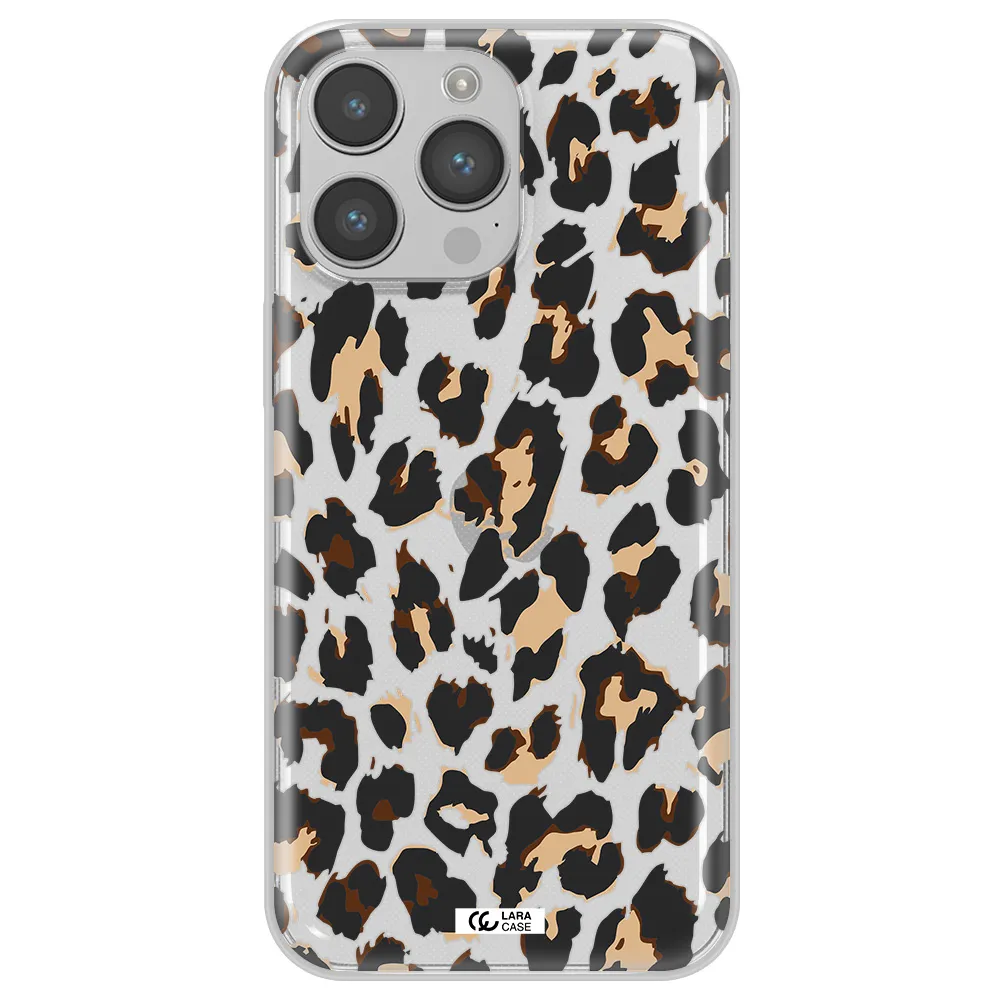Leopard Print Apple iPhone 14 pro max Clear TPU Case