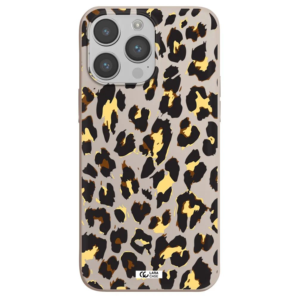Leopard Print Apple iPhone 14 pro Silicone Stone Case