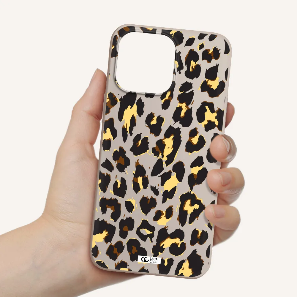 Leopard Print Apple iPhone 14 pro Silicone Stone Case