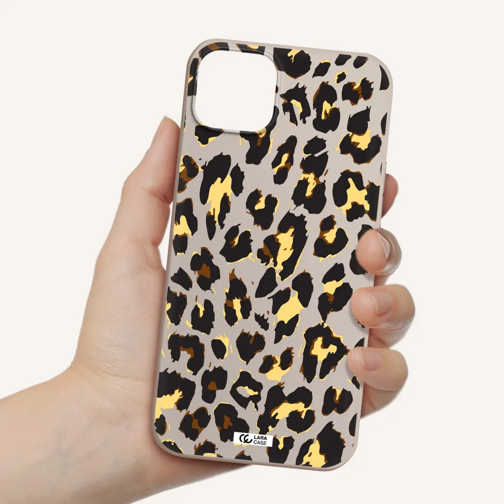 Leopard Print Apple iPhone 14 Silicone Stone Case