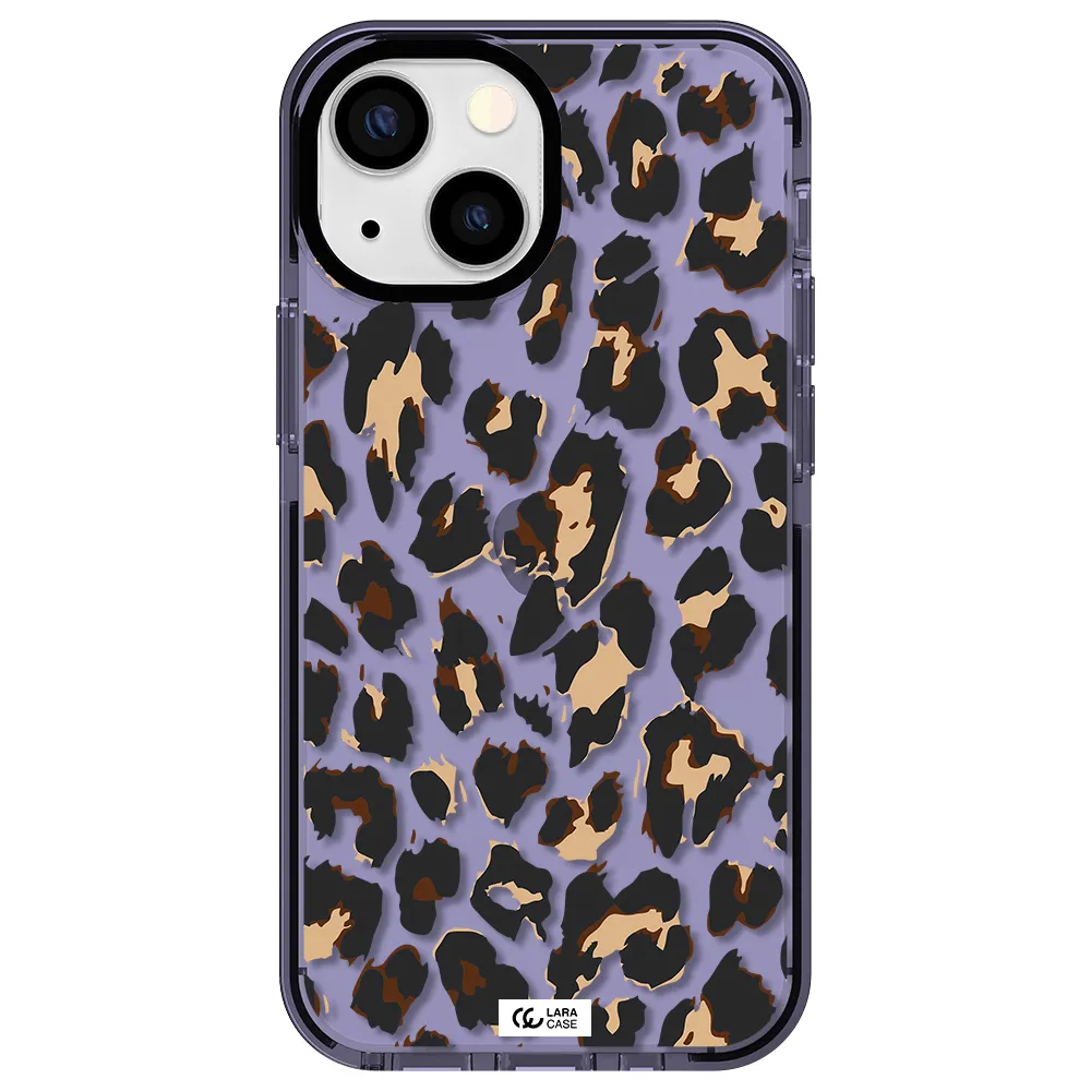 Leopard Print Apple iPhone 15 impact Lilac Case