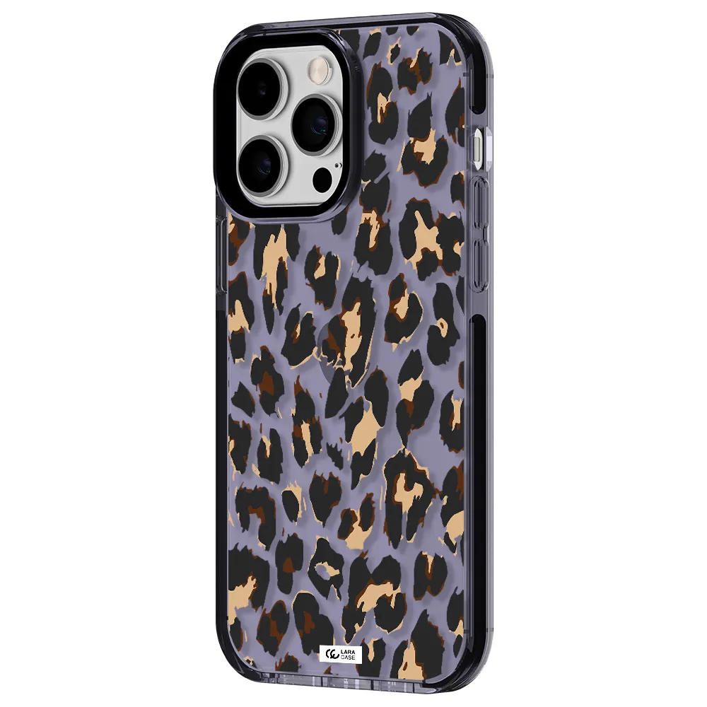 Leopard Print Apple iPhone 15 Pro Max impact Lilac Case