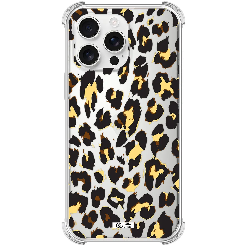 Leopard Print Apple Iphone 16 Pro Max Clear Pc Case