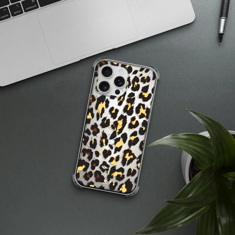 Leopard Print Apple Iphone 16 Pro Max Clear Pc Case
